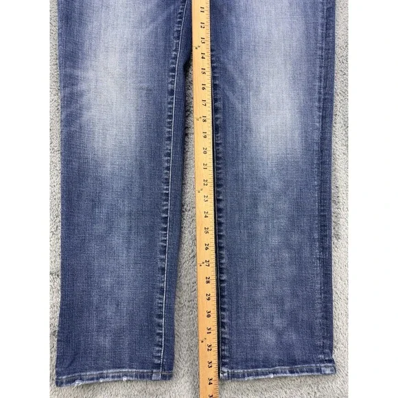 American Eagle Extreme Flex 4 Jeans Men 36x34 Blue Slim Straight Whiskered Denim - Picture 6 of 10